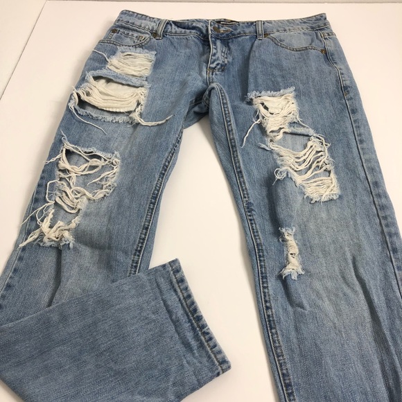 Missguided Distressed Boyfriend Jeans US 6 - Picture 2 of 7